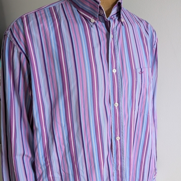 🦈Paul & Shark Purple and Blue Casual Button Down Shirt🇮🇹 - Picture 7 of 13